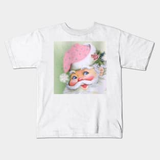 retro vintage pink santa claus Kids T-Shirt